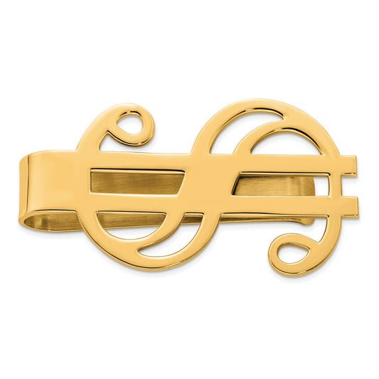 Buy Stylish Gold-Plated Sterling Silver Dollar Sign Money Clip - Affordable Luxury
