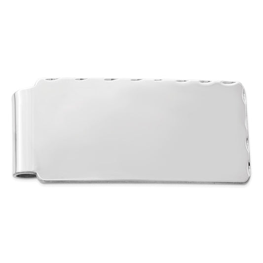 High-Quality Rhodium-Plated Sterling Silver Money Clip | Stylish & Affordable