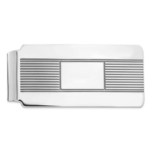 High-Quality Rhodium-Plated Sterling Silver Money Clip | Stylish & Durable