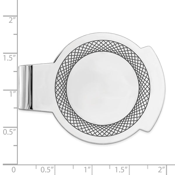 Rhodium-Plated Sterling Silver Money Clip - Style GR1-1022433