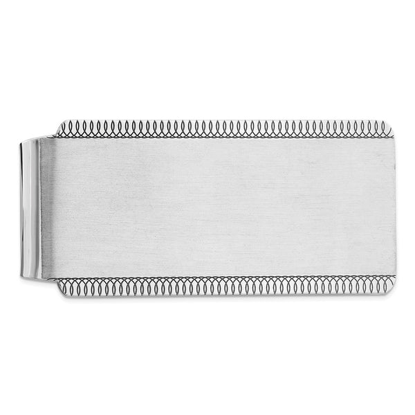 Satin Rhodium-Plated Sterling Silver Money Clip