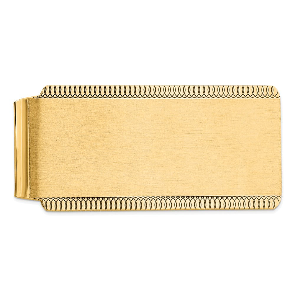 Buy Stylish Satin Gold-Plated Front Money Clip in Sterling Silver - Exclusive Value