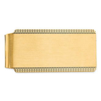Buy Stylish Satin Gold-Plated Front Money Clip in Sterling Silver - Exclusive Value