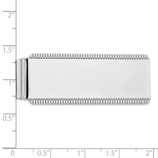 Rhodium-Plated Sterling Silver Money Clip - Satin