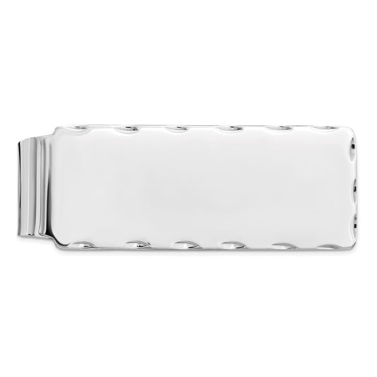 Exclusive Rhodium-Plated Sterling Silver Money Clip - Stylish & Affordable Value