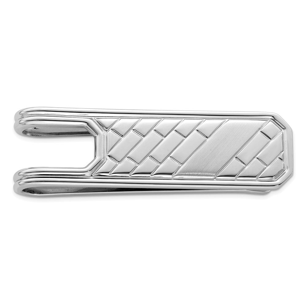 Buy Stylish Rhodium-Plated Sterling Silver Money Clip - Affordable Luxury Design