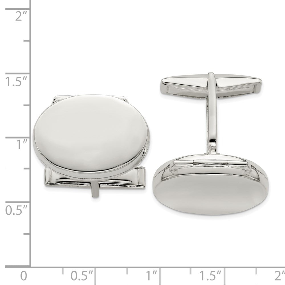 Buy Exclusive Sterling Silver Oval Locket Cufflink Set - Stylish & Affordable!