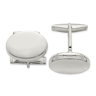 Buy Exclusive Sterling Silver Oval Locket Cufflink Set - Stylish & Affordable!