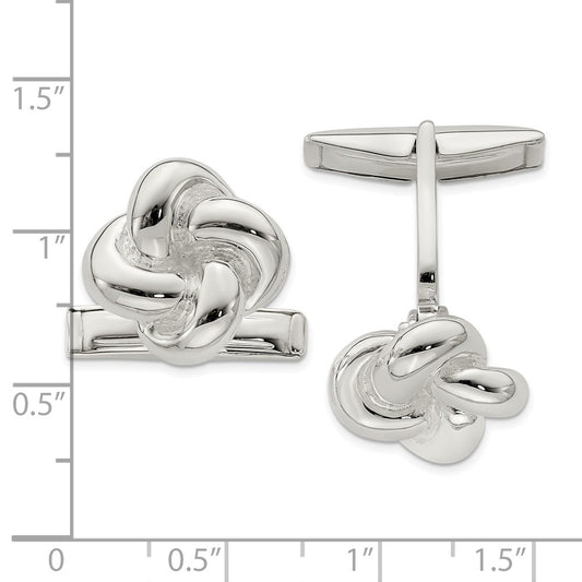 High-Quality Sterling Silver Intertwined Knot Cufflinks - Stylish Value Accessory