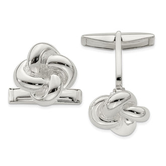 High-Quality Sterling Silver Intertwined Knot Cufflinks - Stylish Value Accessory