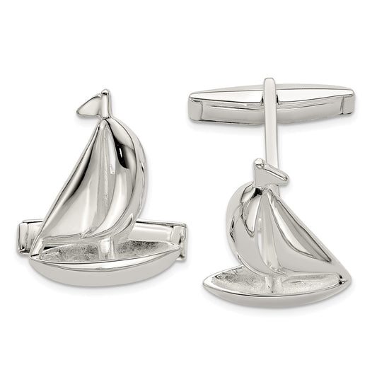 Exclusive Sterling Silver Sailboat Cufflinks - Stylish Design at an Affordable Price