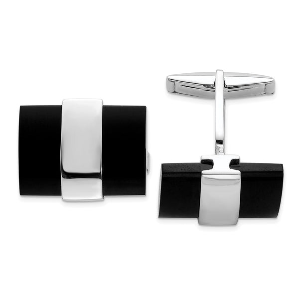 Sterling Silver Onyx Cufflinks