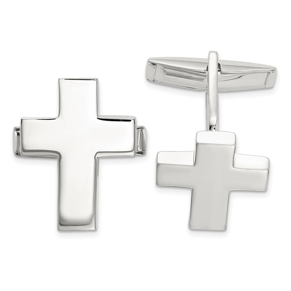 Sterling Silver Cross Cufflinks