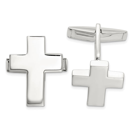 High-Quality Sterling Silver Cross Cufflinks - Stylish Design & Affordable Price