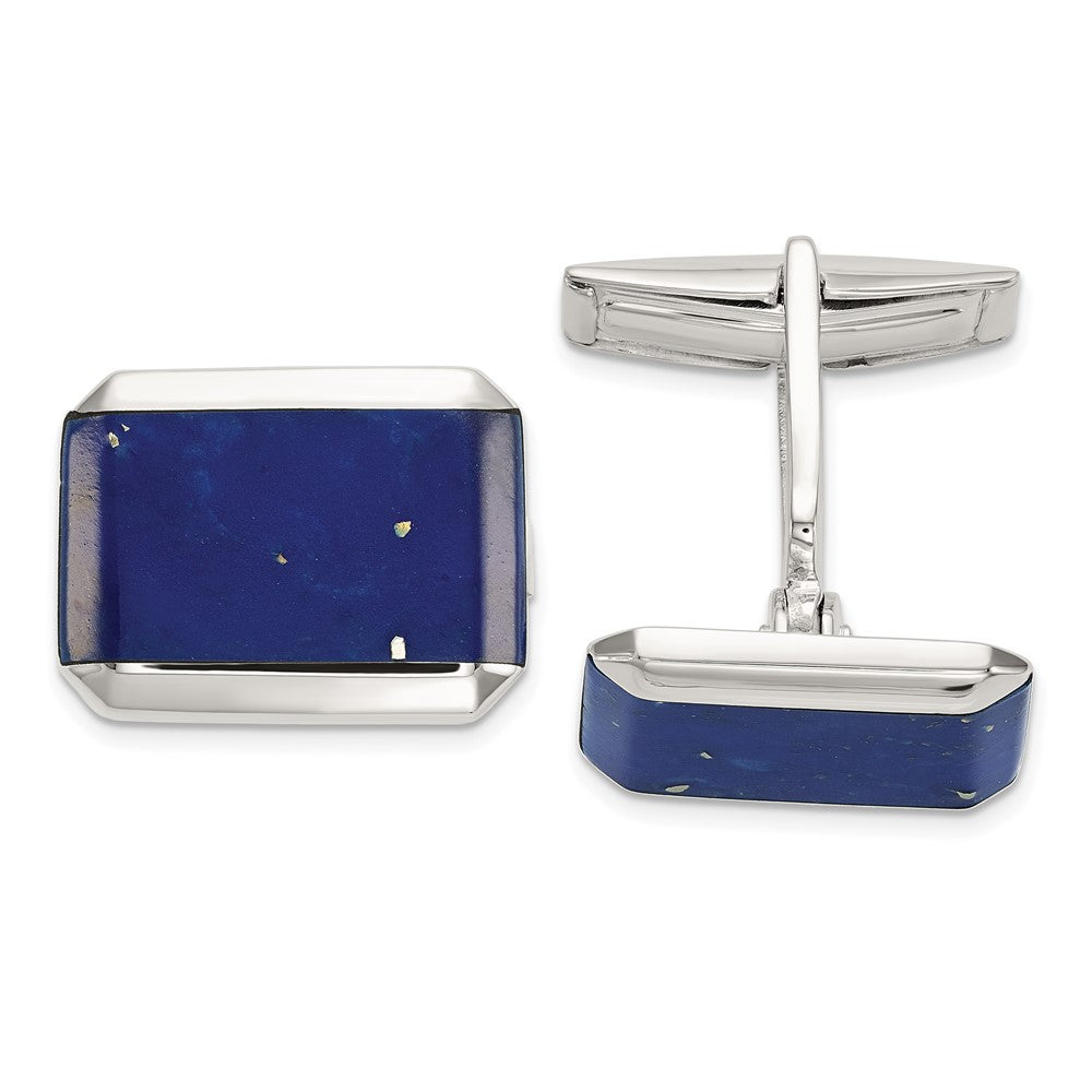 High-Quality Sterling Silver Lapis Lazuli Cufflinks | Stylish & Affordable Design