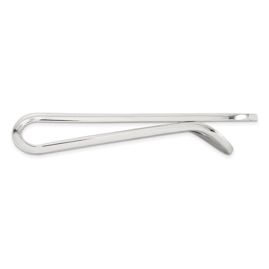 Exclusive Polished Rhodium-Plated Sterling Silver Money Clip - Stylish Design!