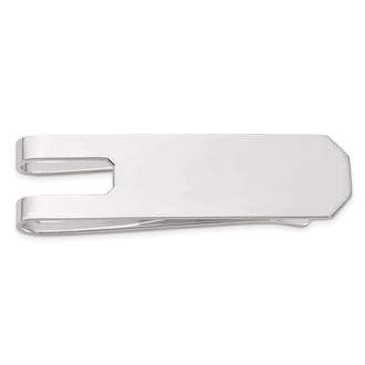 Buy Stylish Polished Rhodium-Plated Sterling Silver Money Clip - Exclusive Value