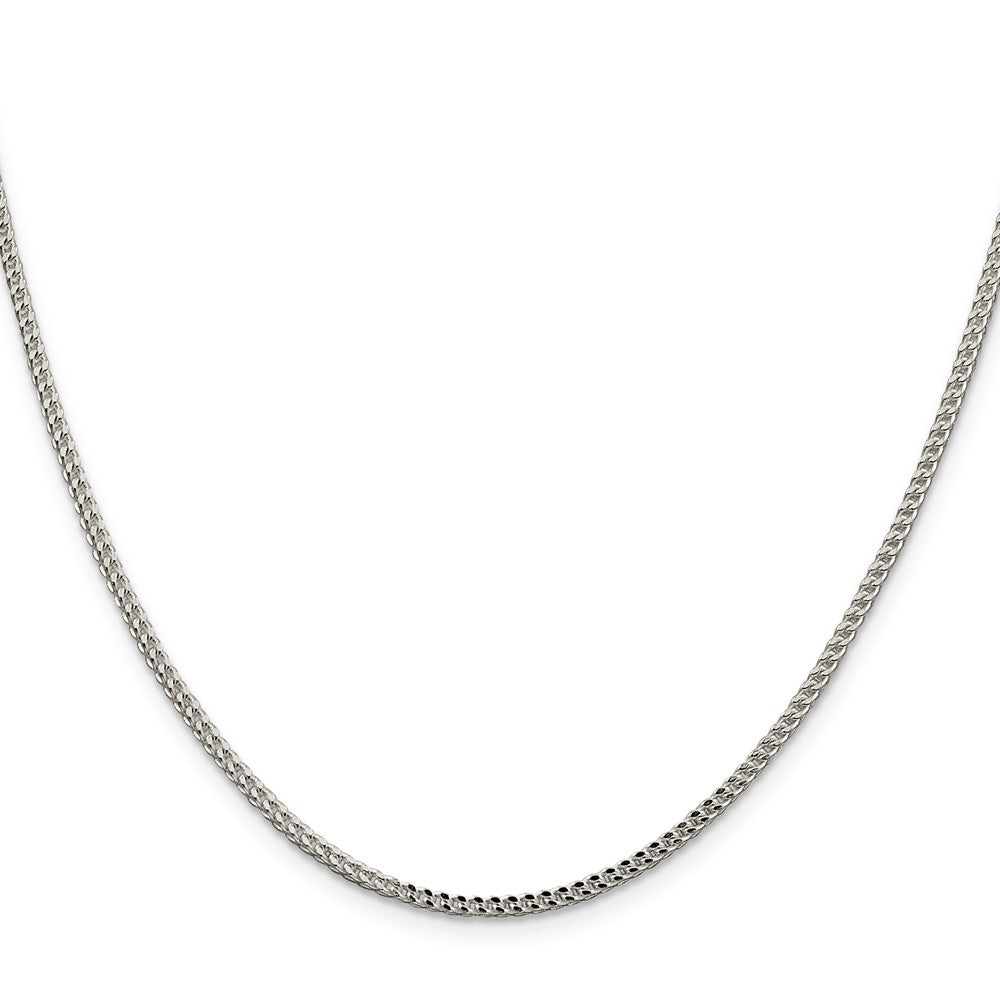 Exclusive 2mm Double-Cut Square Franco Chain in Sterling Silver | Stylish Value
