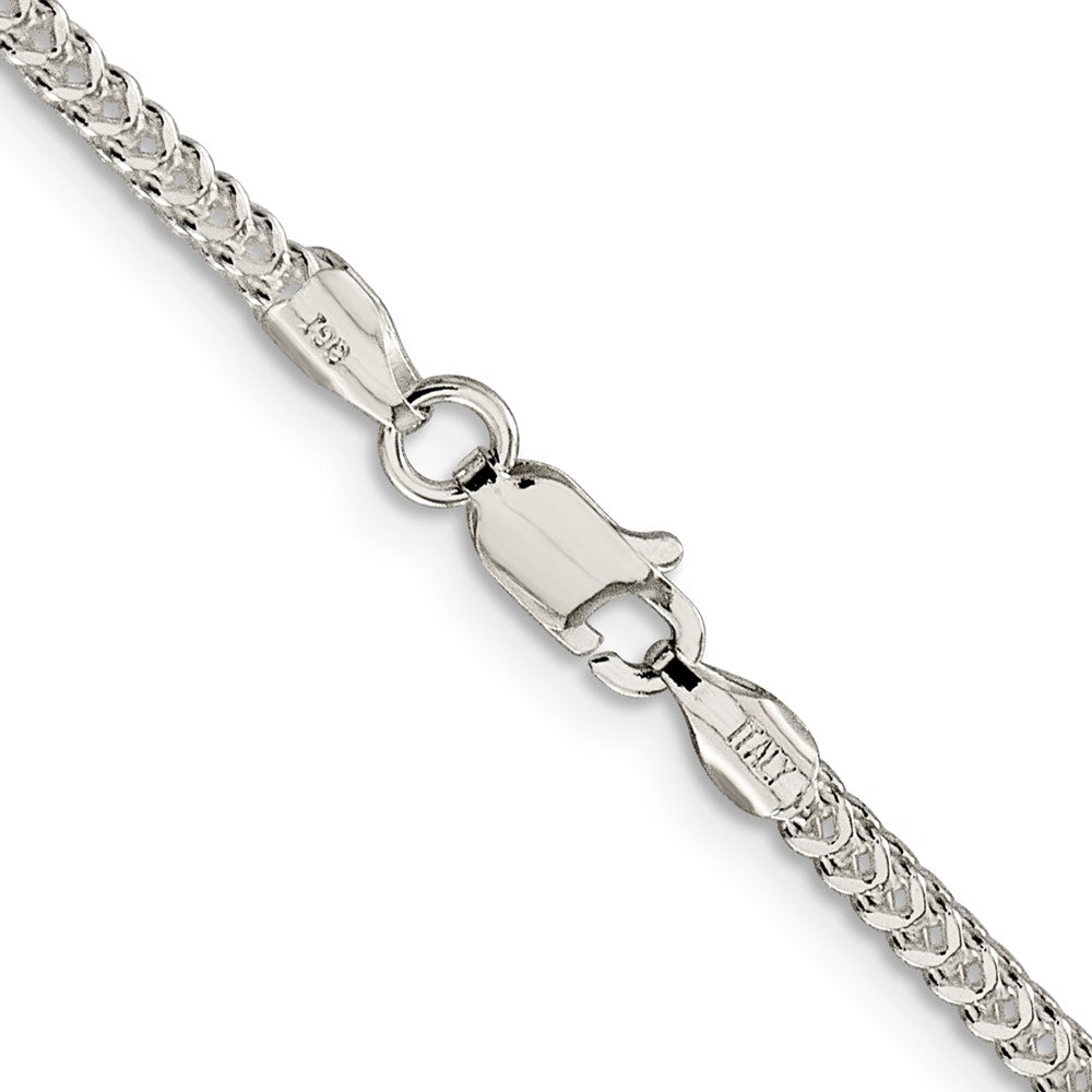 Exclusive 2mm Double-Cut Square Franco Chain in Sterling Silver | Stylish Value