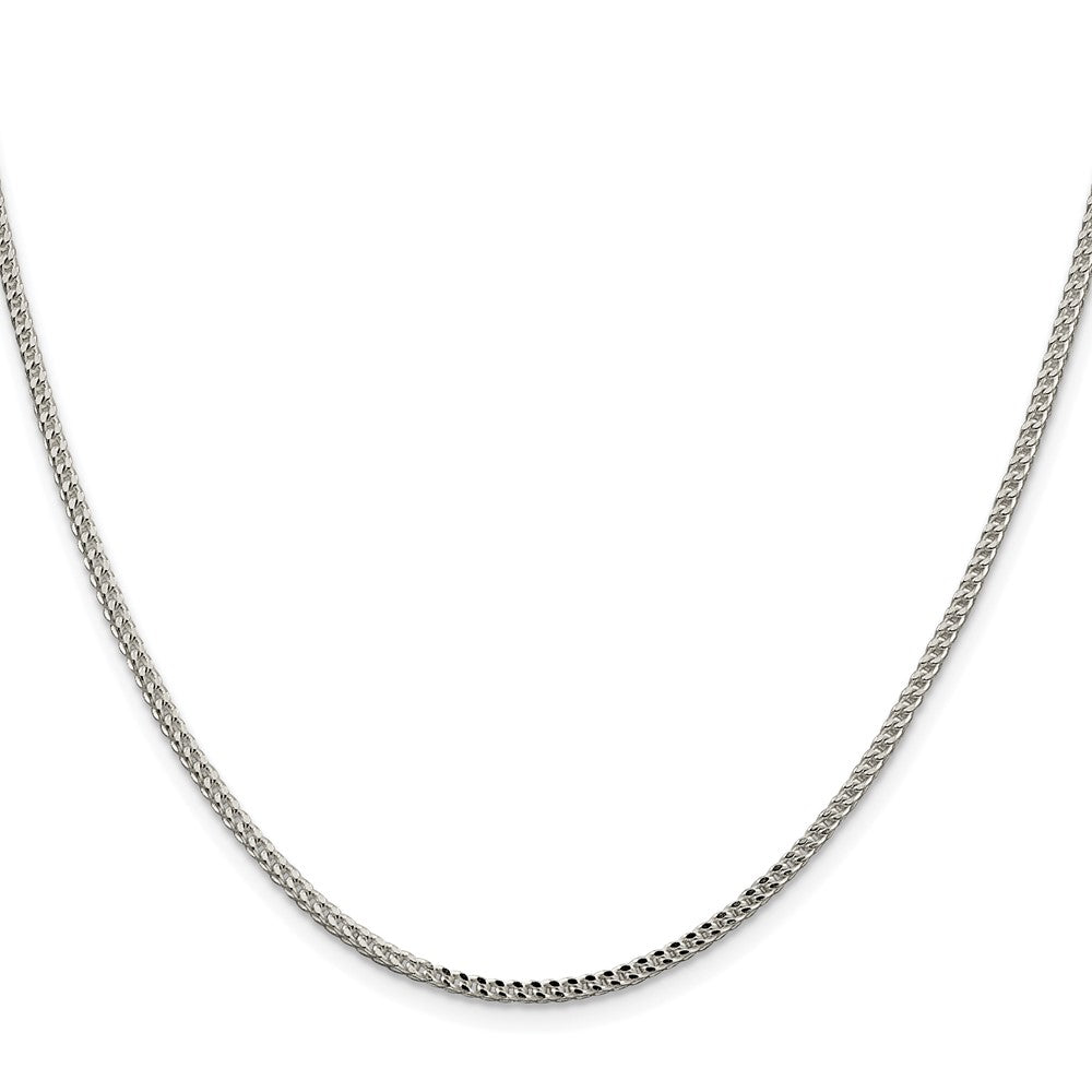 Buy Stylish 2mm Rhodium-Plated Sterling Silver Franco Chain - Luxury Value