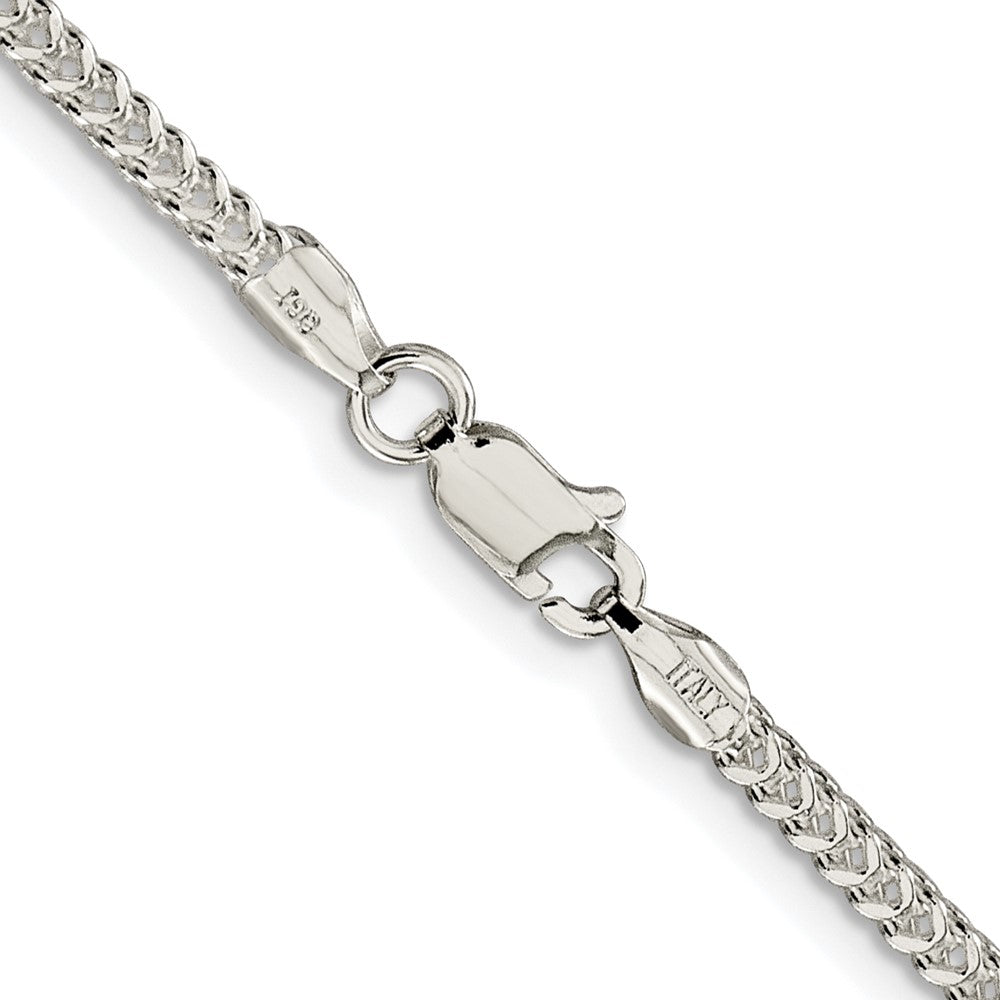 Buy Stylish 2mm Rhodium-Plated Sterling Silver Franco Chain - Luxury Value