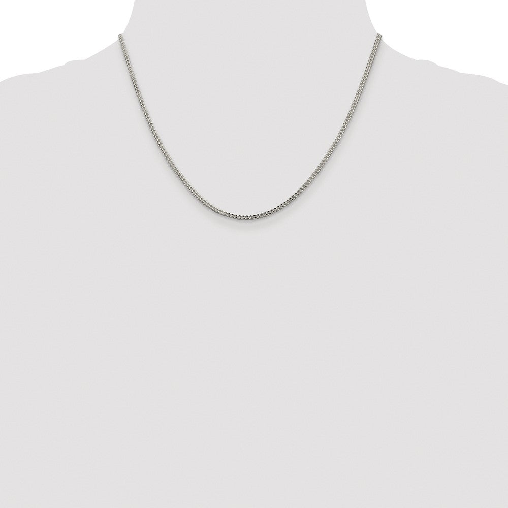 Exclusive 2mm Rhodium-Plated Sterling Silver Franco Chain - Stylish Value