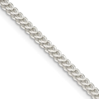 High-Quality 2mm Diamond-Cut Franco Chain in Sterling Silver | Affordable Luxury
