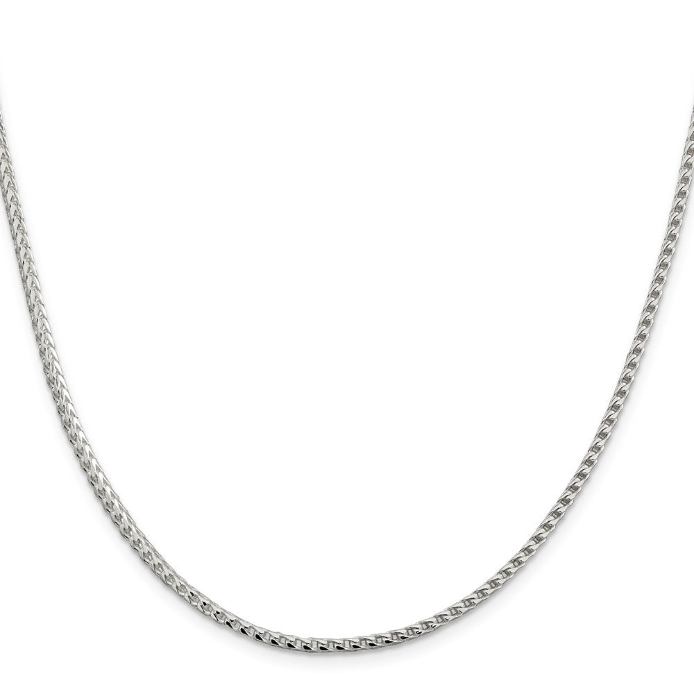 Buy Stylish 2.55mm Diamond-Cut Square Franco Chain in Sterling Silver - Luxury Value!