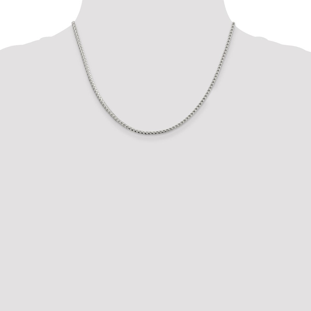 Buy Stylish 2.55mm Diamond-Cut Square Franco Chain in Sterling Silver