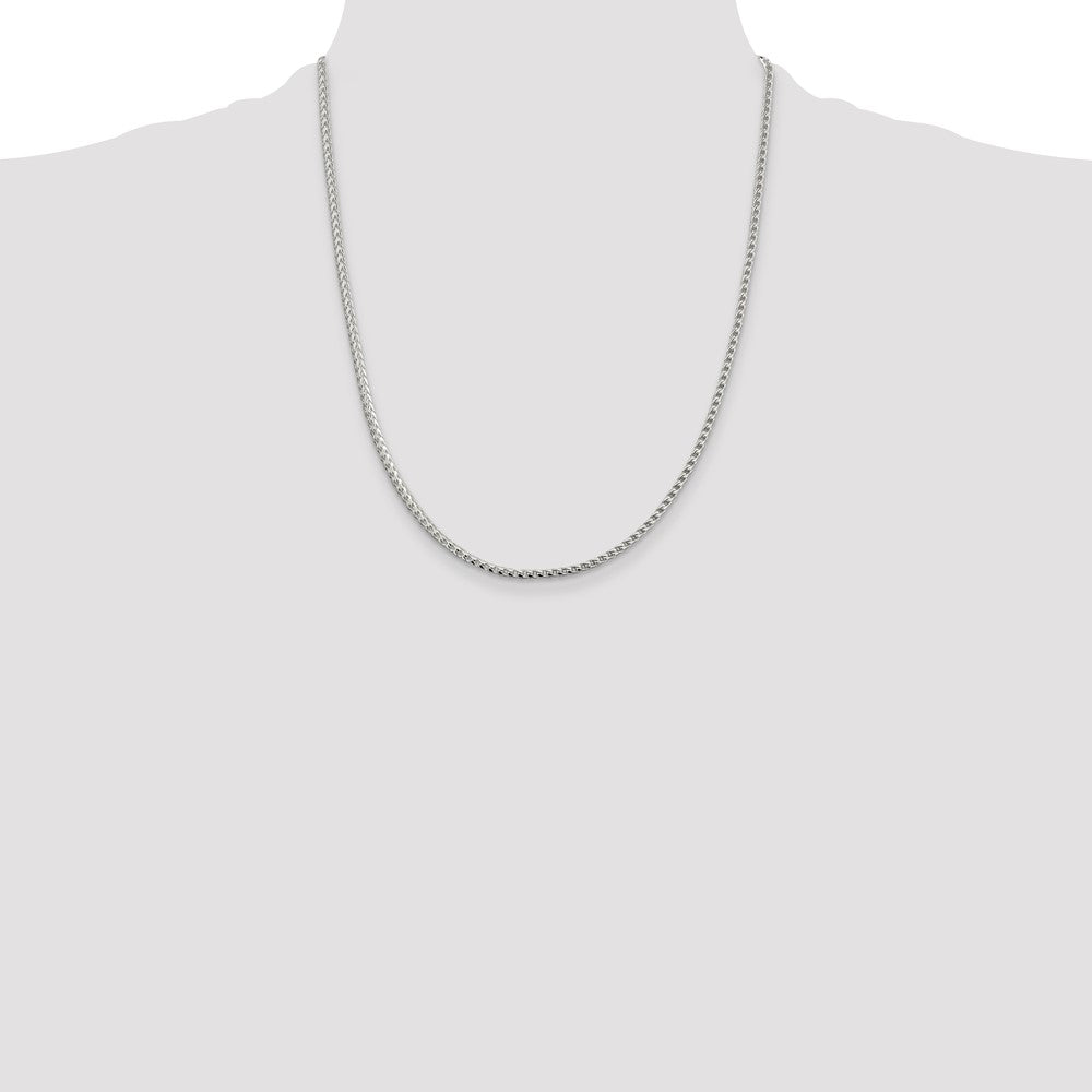 Exclusive 2.55mm Diamond-Cut Square Franco Chain in Sterling Silver - Stylish Value!