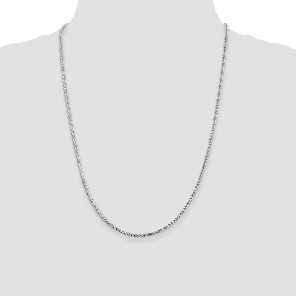 Buy Stylish 2.55mm Diamond-Cut Square Franco Chain in Sterling Silver