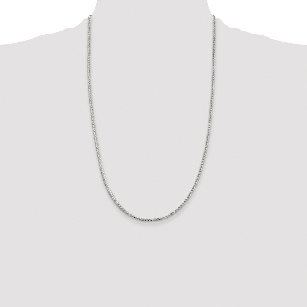 Exclusive 2.55mm Rhodium-Plated Sterling Silver Franco Chain - Stylish Value