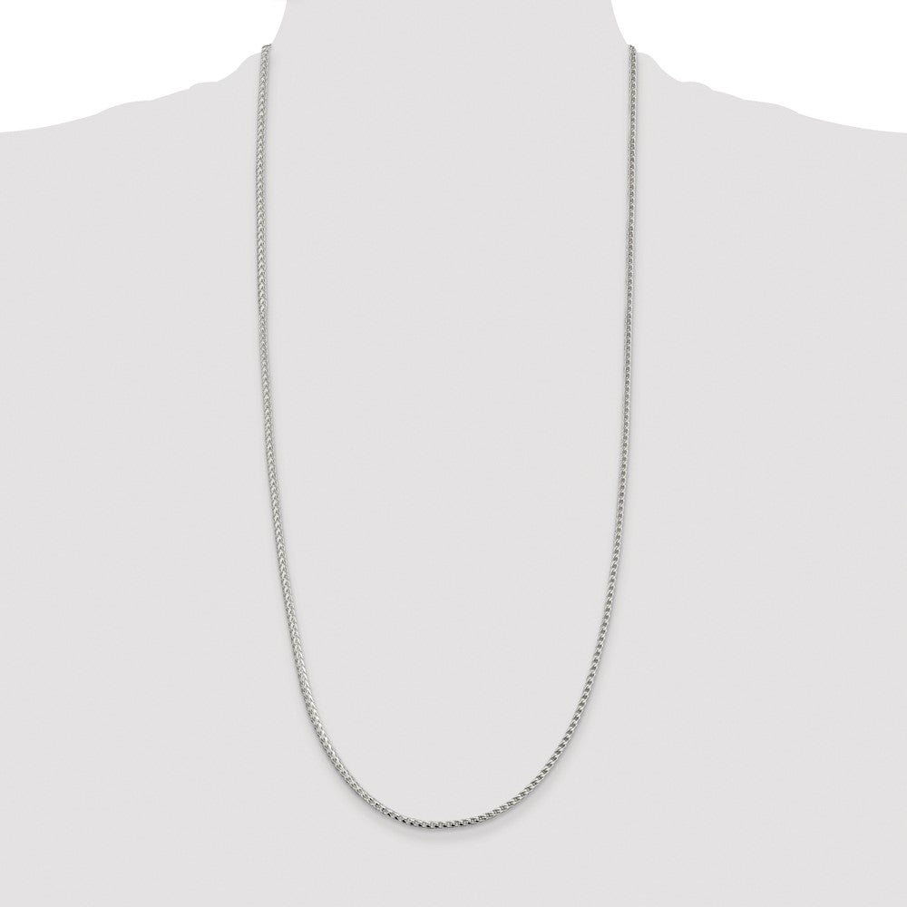 Buy Stylish Rhodium-Plated Sterling Silver Franco Chain - 2.55mm, Affordable Price