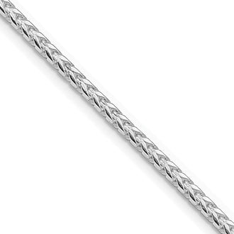 Exclusive 2.55mm Rhodium-Plated Sterling Silver Franco Chain - Stylish Value