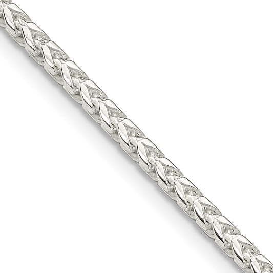 Buy Stylish 2.55mm Diamond-Cut Square Franco Chain in Sterling Silver - Luxury Value!