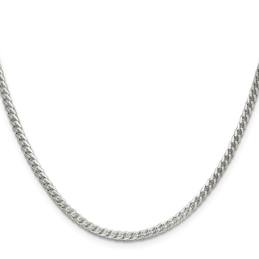 Buy Luxury 3.1mm Diamond-Cut Square Franco Chain in Sterling Silver