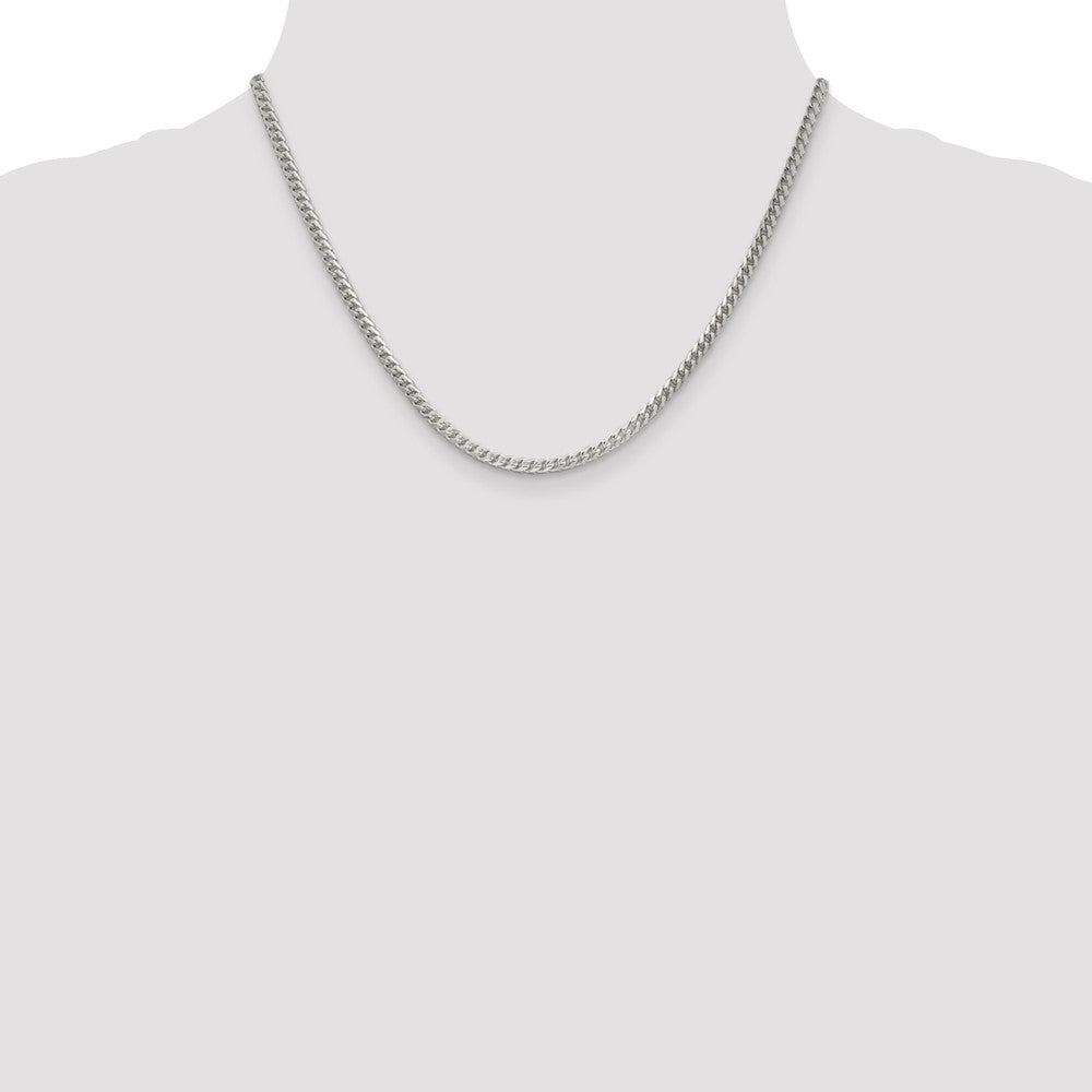 Buy Stylish 3.1mm Diamond-Cut Square Franco Chain in Sterling Silver
