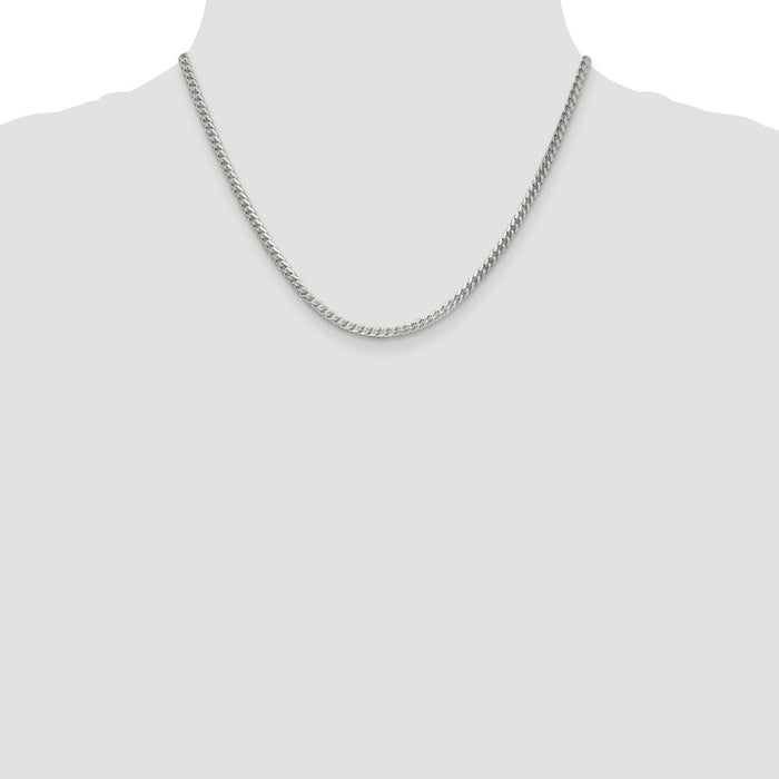 Buy Stylish 3.1mm Diamond-Cut Square Franco Chain in Sterling Silver-4