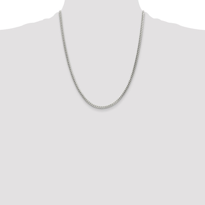 Exclusive 3.1mm Diamond-Cut Square Franco Chain in Sterling Silver - Stylish Value-4