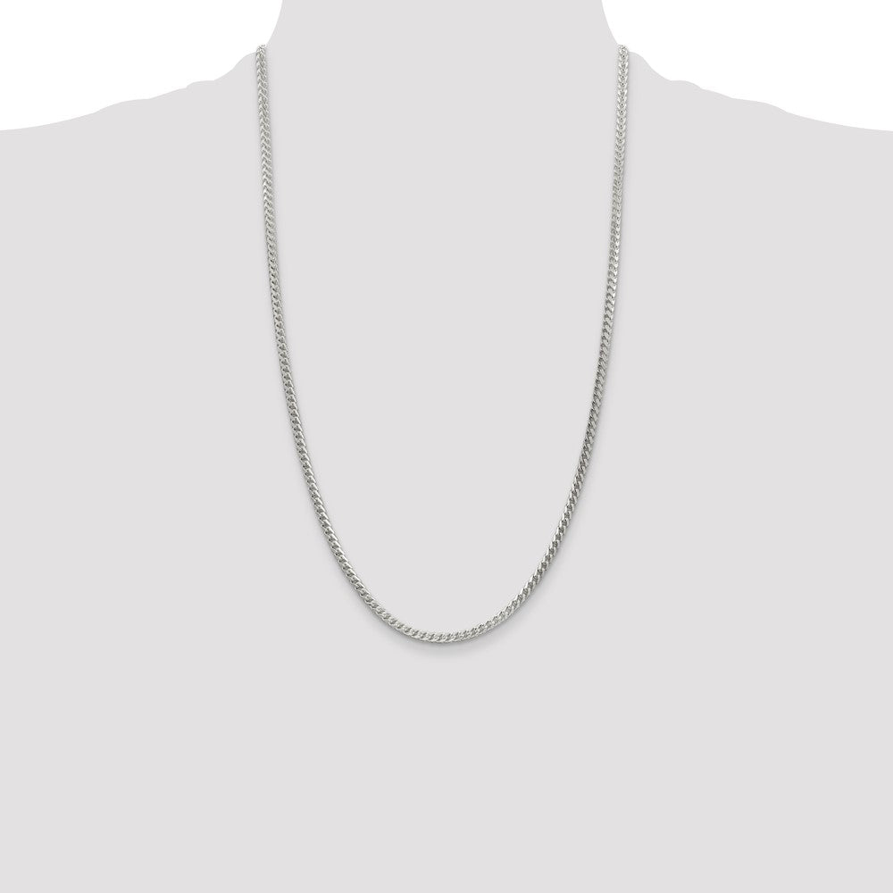 Buy Luxury 3.1mm Diamond-Cut Square Franco Chain in Sterling Silver