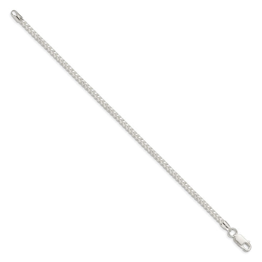 High-Quality 3.1mm Diamond-Cut Square Franco Chain in Sterling Silver - Stylish Value!
