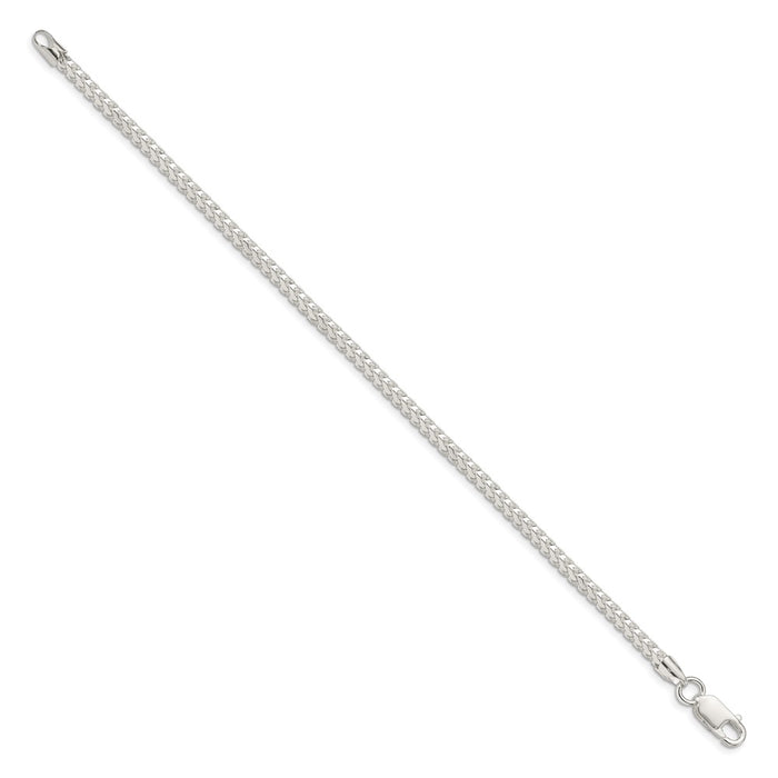 High-Quality 3.1mm Diamond-Cut Square Franco Chain in Sterling Silver - Stylish Value!-2