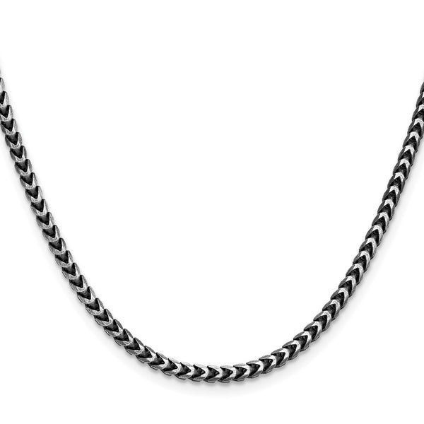 Antiqued Sterling Silver 3.1mm D/C Square Franco Chain - Style GR1-1030526