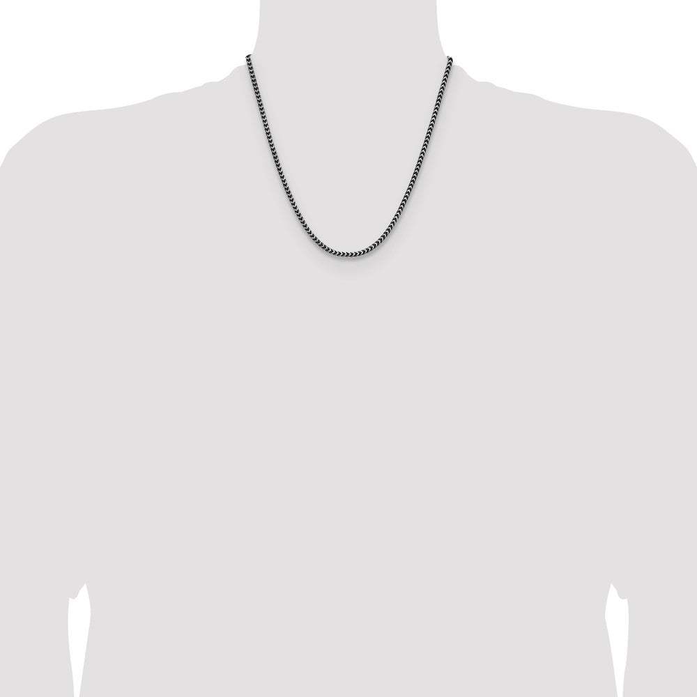 Buy Antiqued Sterling Silver 3.1mm Franco Chain | Stylish & Affordable Value!