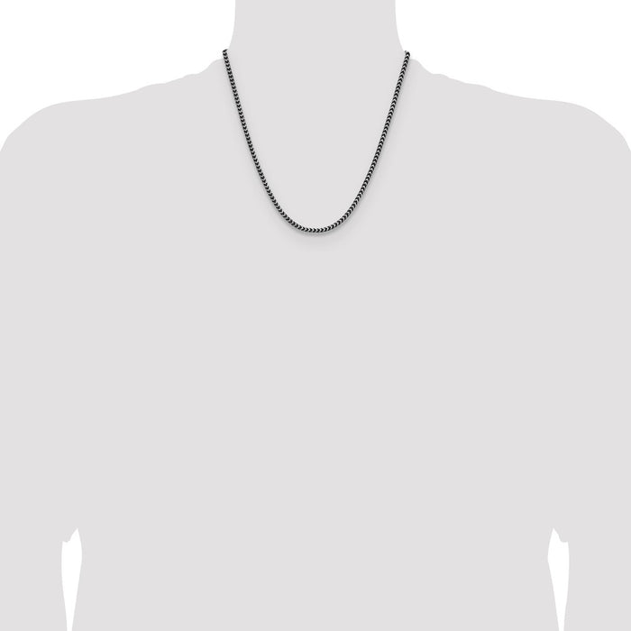 Buy Antiqued Sterling Silver 3.1mm Franco Chain | Stylish & Affordable Value!-4