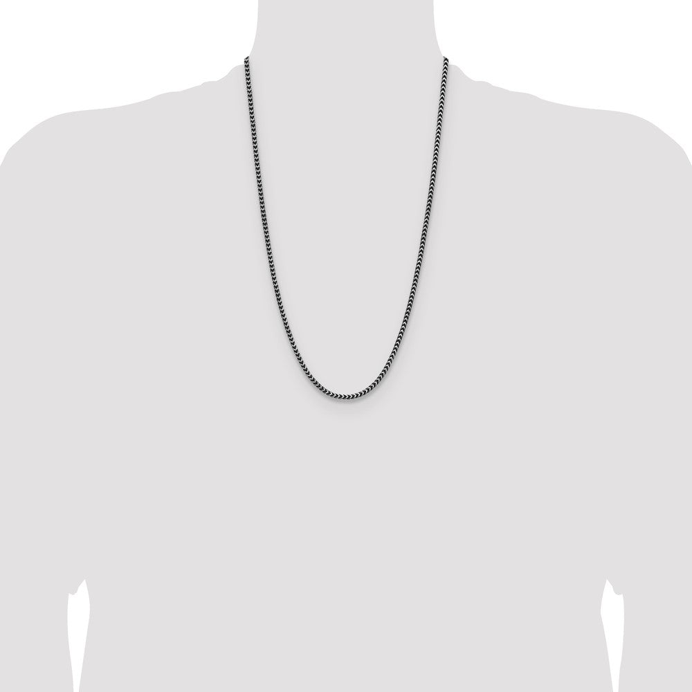 Buy Exclusive 3.1mm Antiqued Sterling Silver Franco Chain | Stylish Value