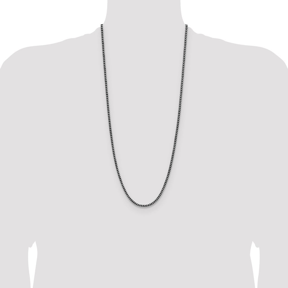 Buy Stylish Antiqued Sterling Silver 3.1mm D/C Square Franco Chain