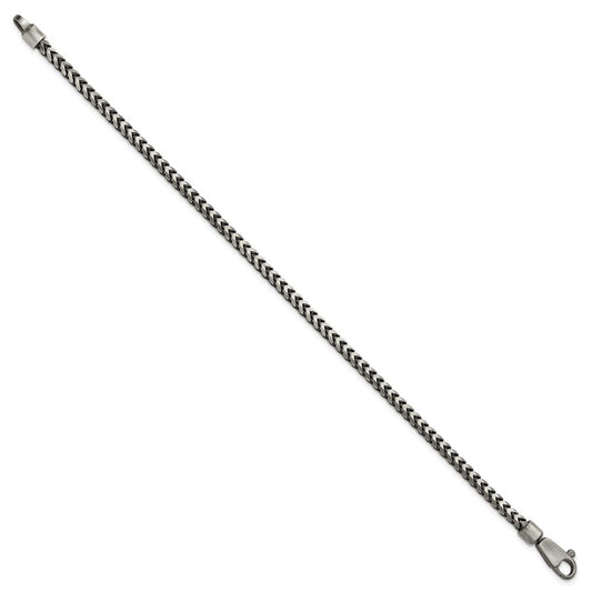 Buy Stylish Antiqued Sterling Silver 3.1mm D/C Square Franco Chain