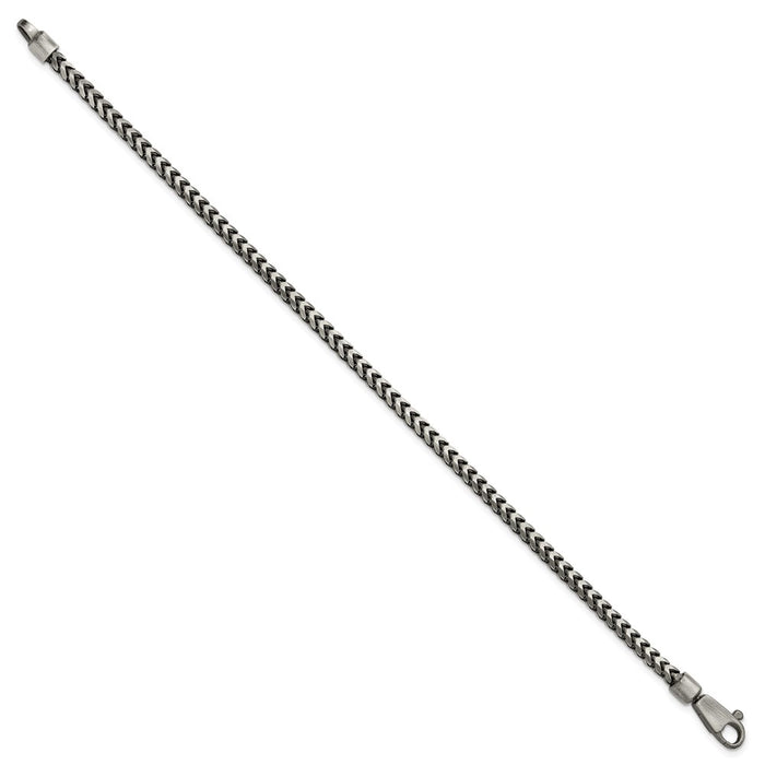 Buy Stylish Antiqued Sterling Silver 3.1mm D/C Square Franco Chain-2