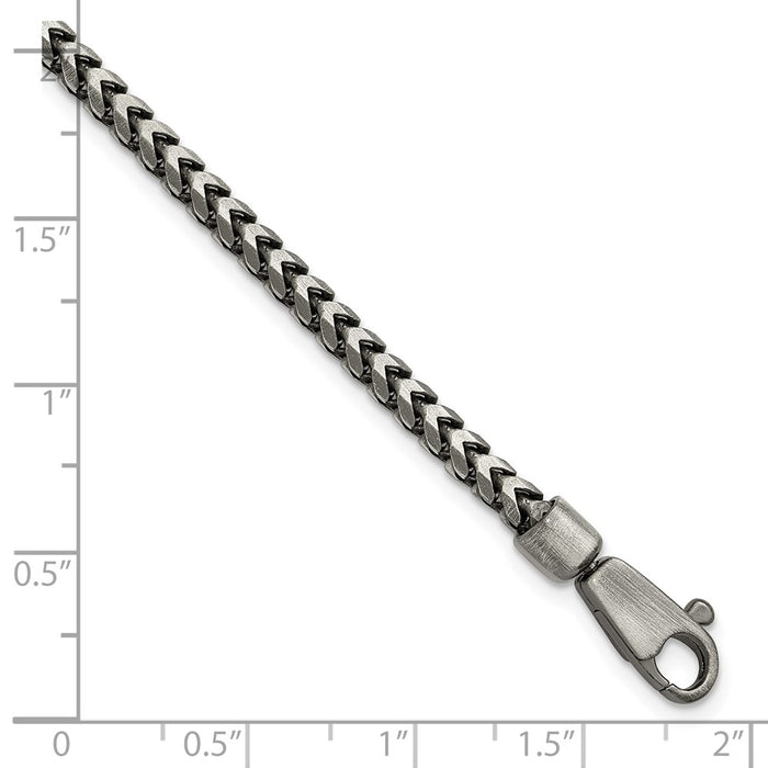 Buy Stylish Antiqued Sterling Silver 3.1mm D/C Square Franco Chain-5